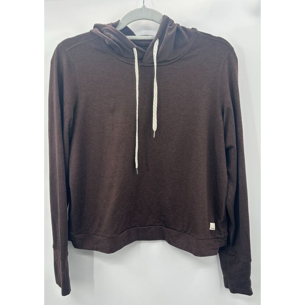 Vuori Halo Essential Hoodie Womens M Brown Stretch Long Sleeve Performance